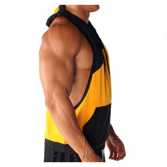 100% Cotton Hooded Stringer Gym Fitted Hoodie 100% Cotton Hooded Stringer Gym Fitted Hoodie