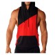 New design wholesale OEM men stringer bodybuilding gym hoodies with hat tank top New design wholesale OEM men stringer bodybuilding gym hoodies with hat tank top