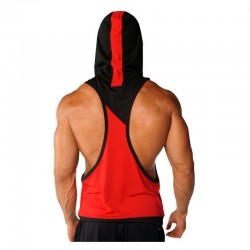 New design wholesale OEM men stringer bodybuilding gym hoodies with hat tank top 