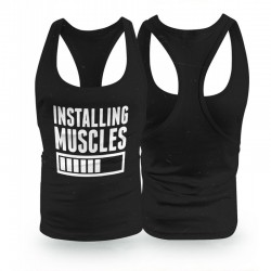 New design gym singlet slim fit 100% cotton Custom Stringer Vests for men 